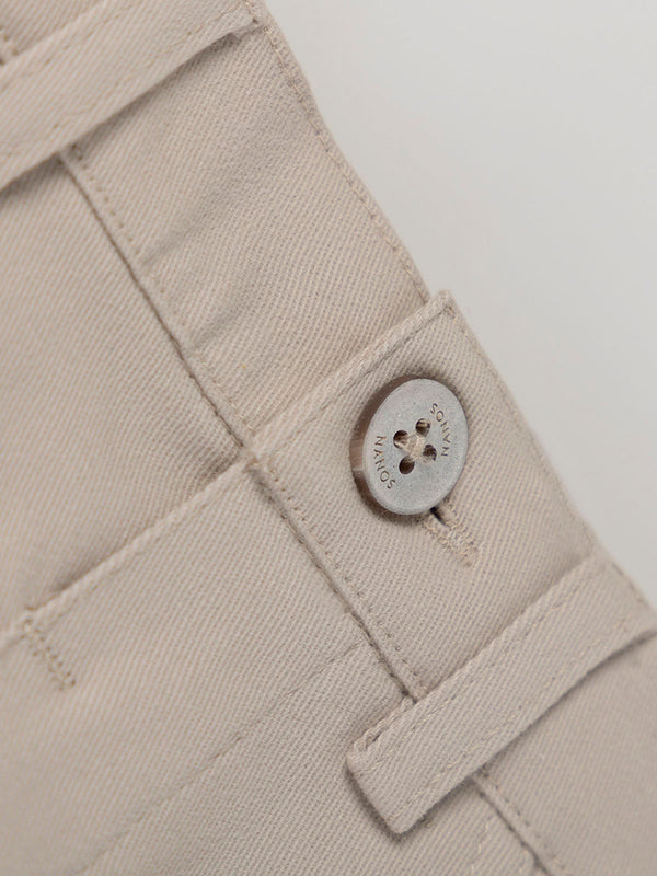 SHORT CANVAS CHINO PANTS IN SAND