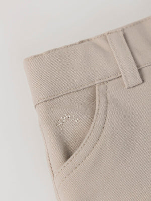 SHORT CANVAS CHINO PANTS IN SAND