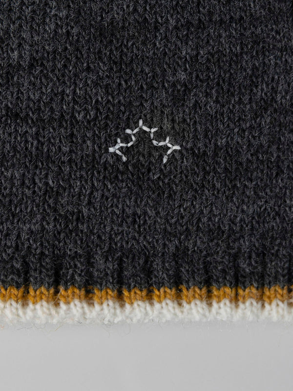 ANTHRACITE CONTRAST STAR INTARSIA JERSEY