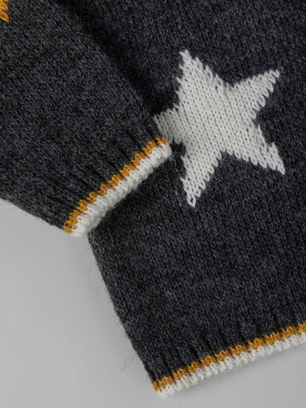 JERSEY INTARSIA ESTRELLA CONTRASTE ANTRACITA