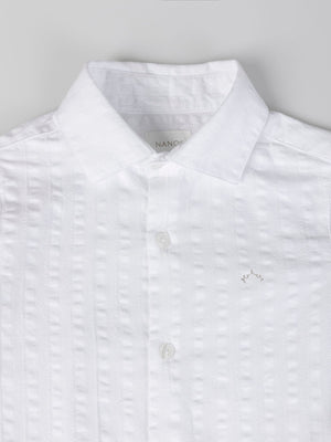 OFF-WHITE STRIPED STRUCTURED FIRST COMMUNION SHIRT