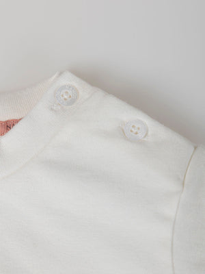 SHORT SLEEVE T-SHIRT WITH POCKET COMBINED CREAM