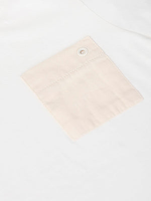 SHORT SLEEVE T-SHIRT WITH POCKET COMBINED CREAM