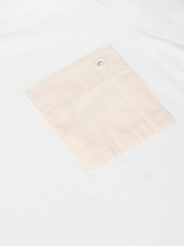 SHORT SLEEVE T-SHIRT WITH POCKET COMBINED CREAM