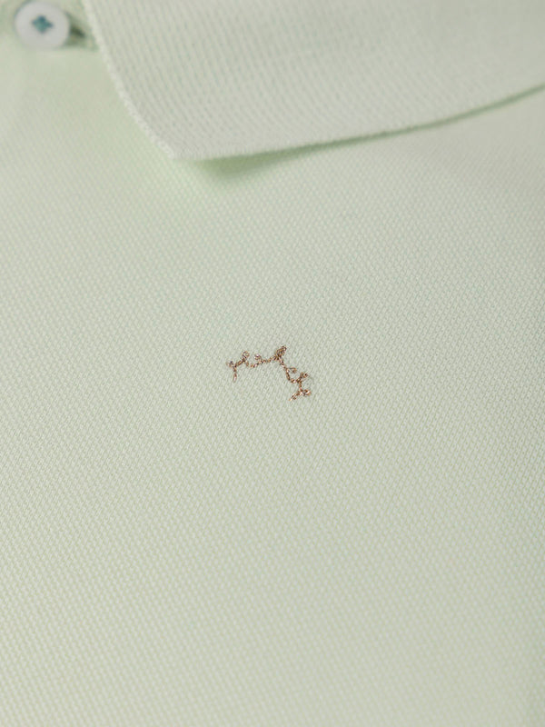 GREEN EMBROIDERED LOGO POLO