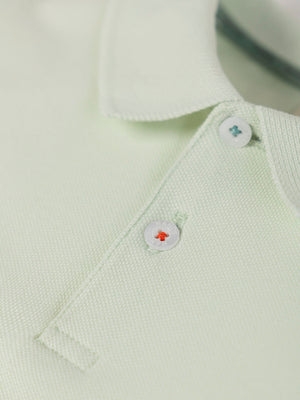 GREEN EMBROIDERED LOGO POLO