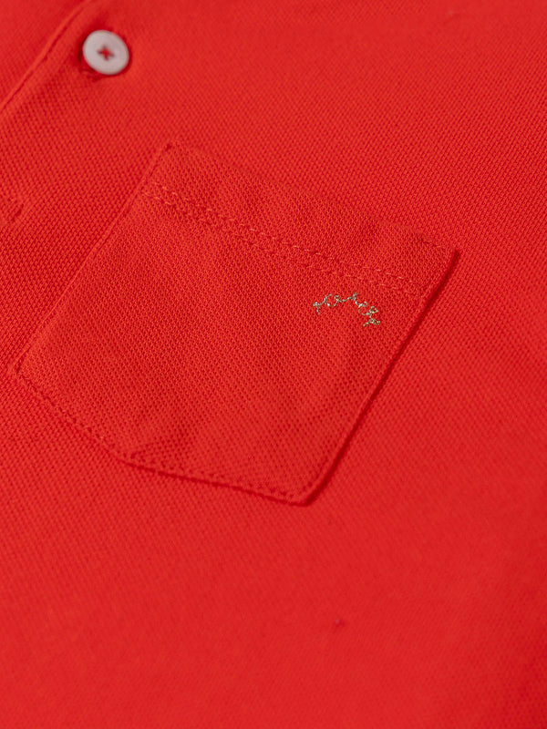 BASIC PIQUÉ POLO WITH LIGHT RED POCKET