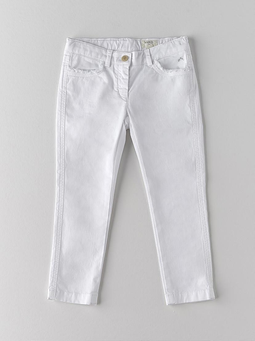 Pantalon loneta blanco Niña Pantalones