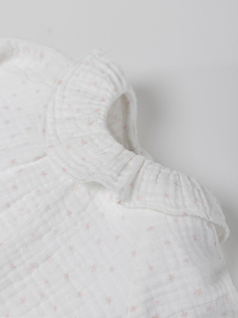 NANOS / NEWBORN / Camicie e Magliette / Blusa textura blanco estrellitas rosas / 50250125206100 (1)