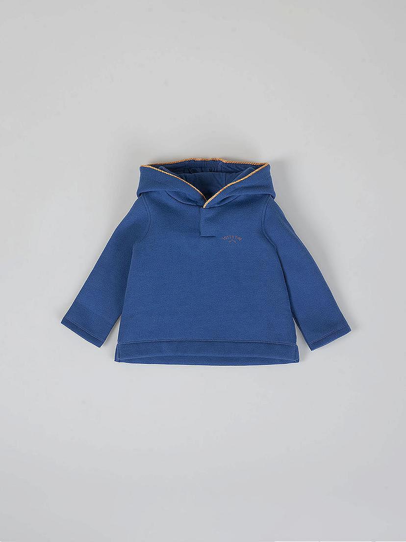 Sudadera capucha maybe later azul