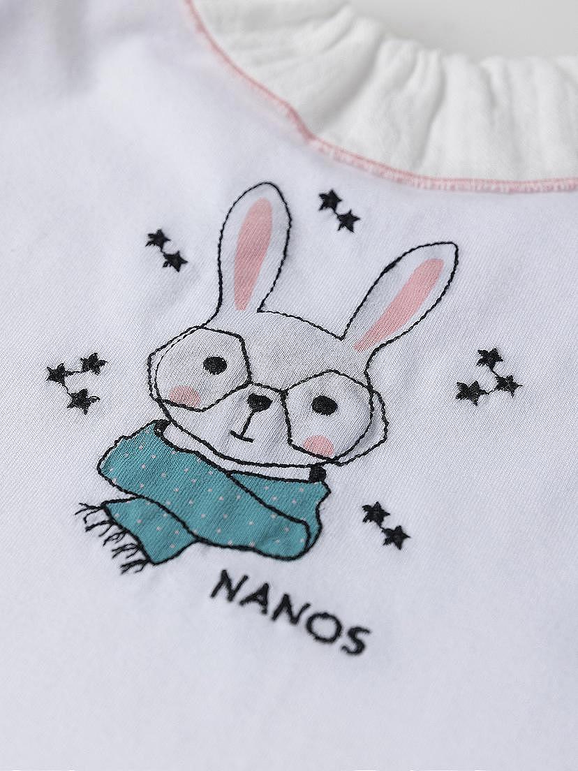 NANOS / NEONATA / Camicie e Magliette / Camiseta estampado rabbit blanco / 54010225818100 (1)