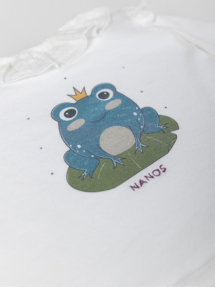 NANOS / NEONATA / Camicie e Magliette / Camiseta estampado frog blanco puro / 54010225819100 (1)