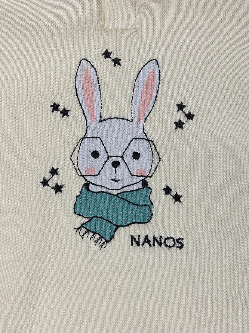 NANOS / NEONATA / Giacche, Maglioni e Felpe / Sudadera capucha estampado rabbit blanco / 54030225817101 (1)