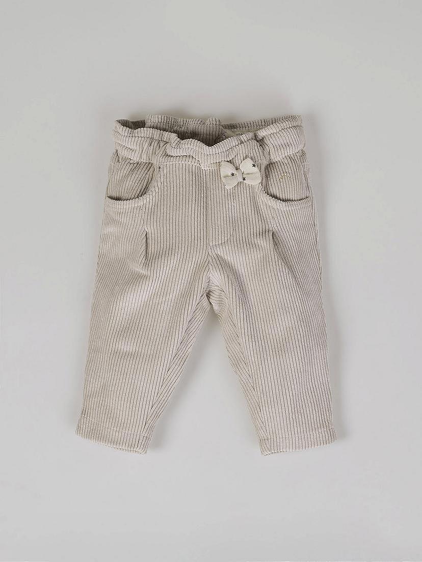 Pantalón jogger goma cintura micropana beige