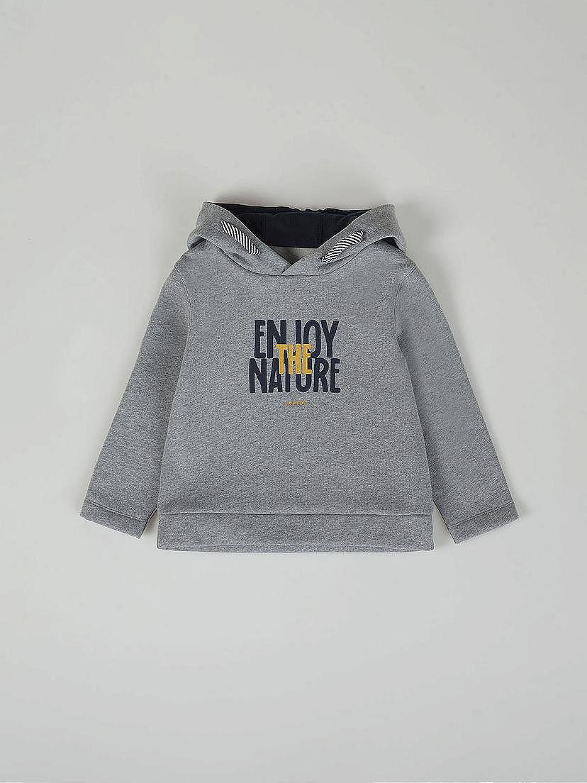 NANOS / LOOKBOOK / Giacche, Maglioni e Felpe / Sudadera capucha Enjoy the Nature gris / 55030225867111