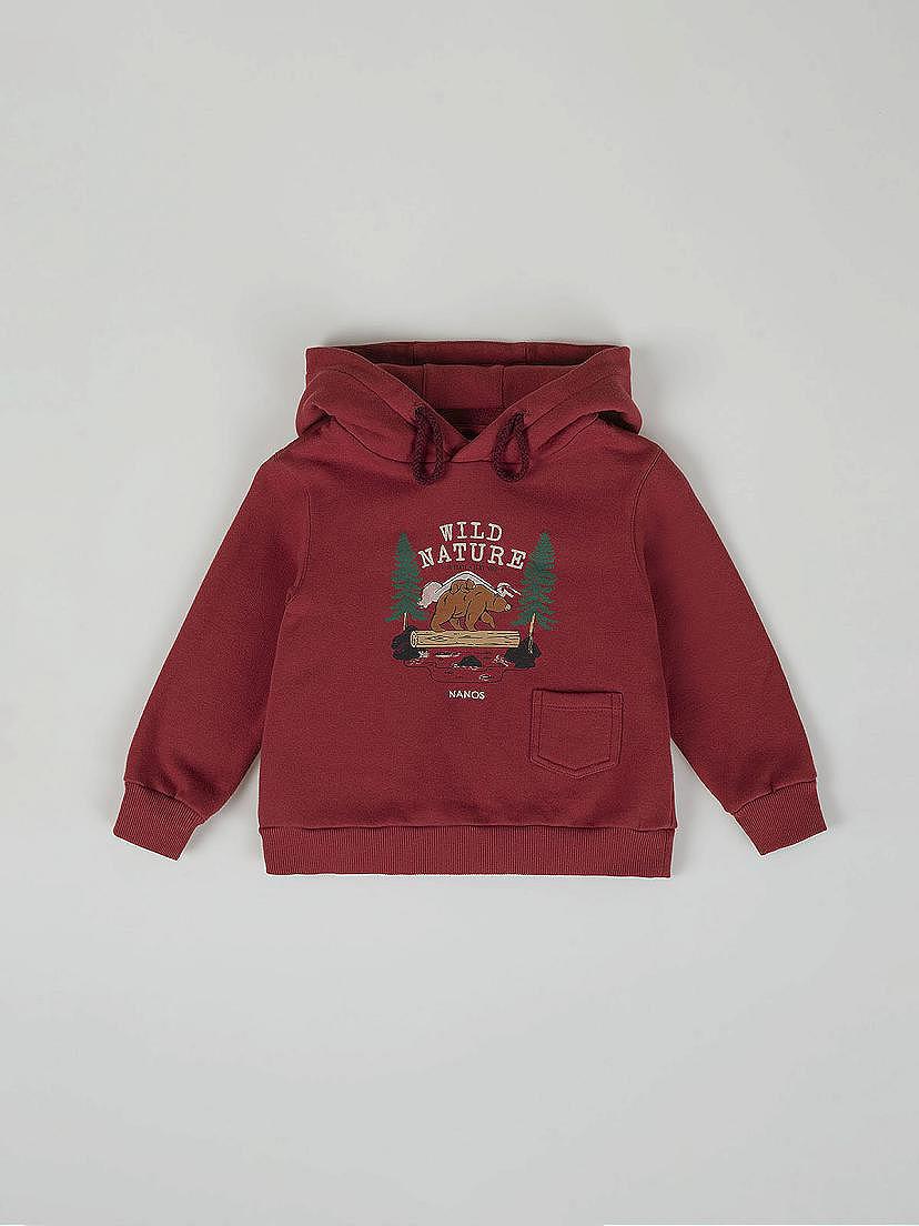 Sudadera capucha Wild Nature rojo