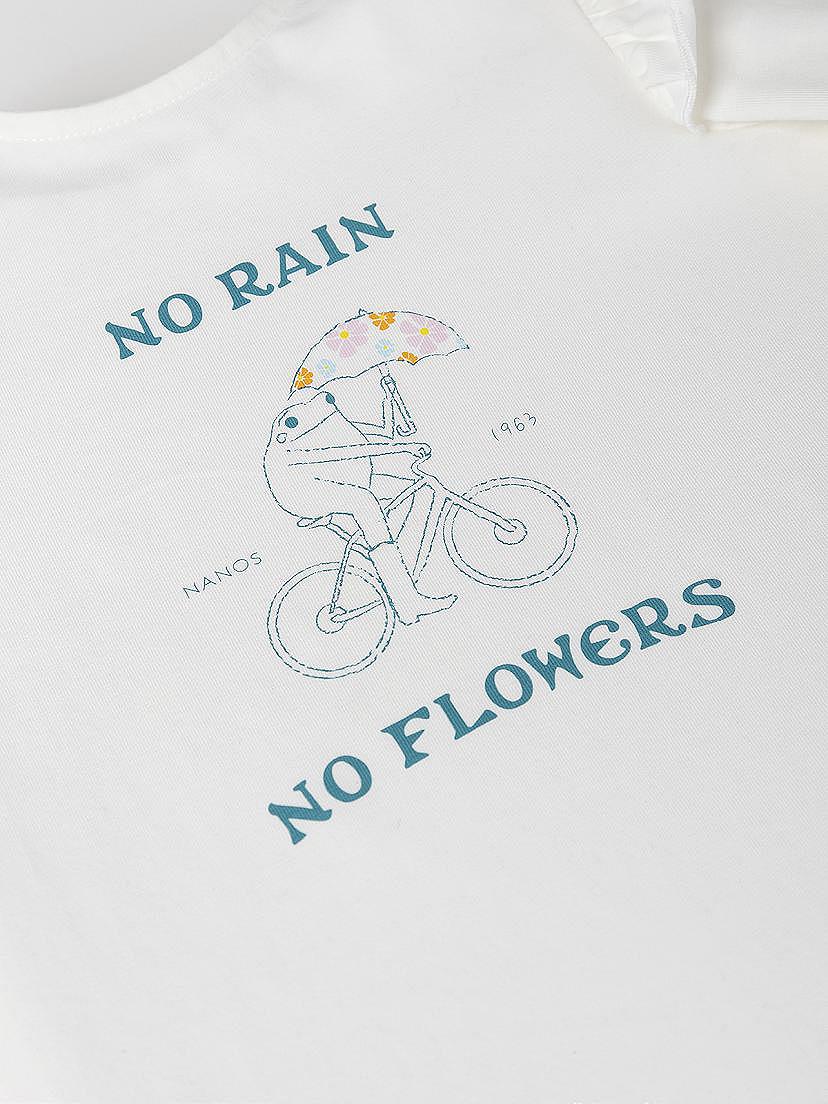 NANOS / BAMBINA / Camicie e Magliette / Camiseta blanca no rain no flowers / 56010225998100 (1)