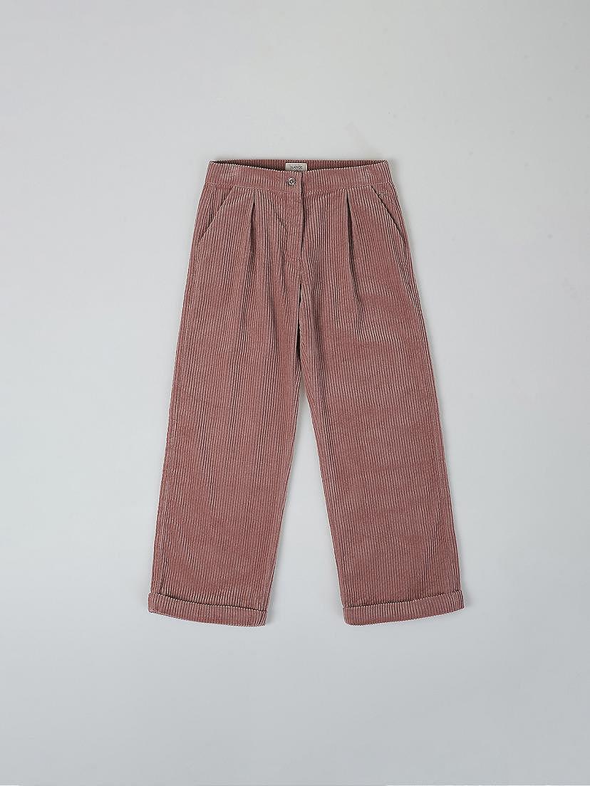 Pantalón pana pinzas rosa palo