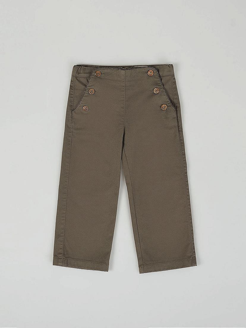 NANOS / BAMBINA / Pantaloni / Pantalón botonadura bolsillos verde khaki / 56060125921806