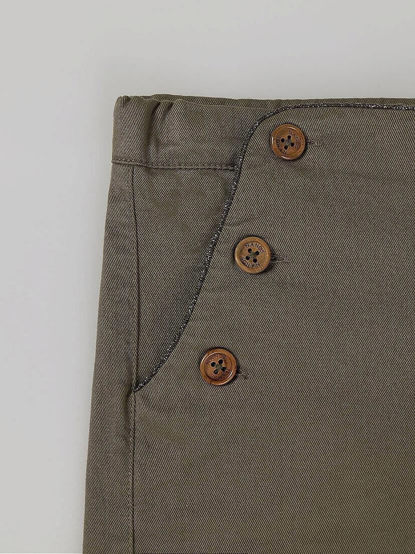 NANOS / BAMBINA / Pantaloni / Pantalón botonadura bolsillos verde khaki / 56060125921806 (1)