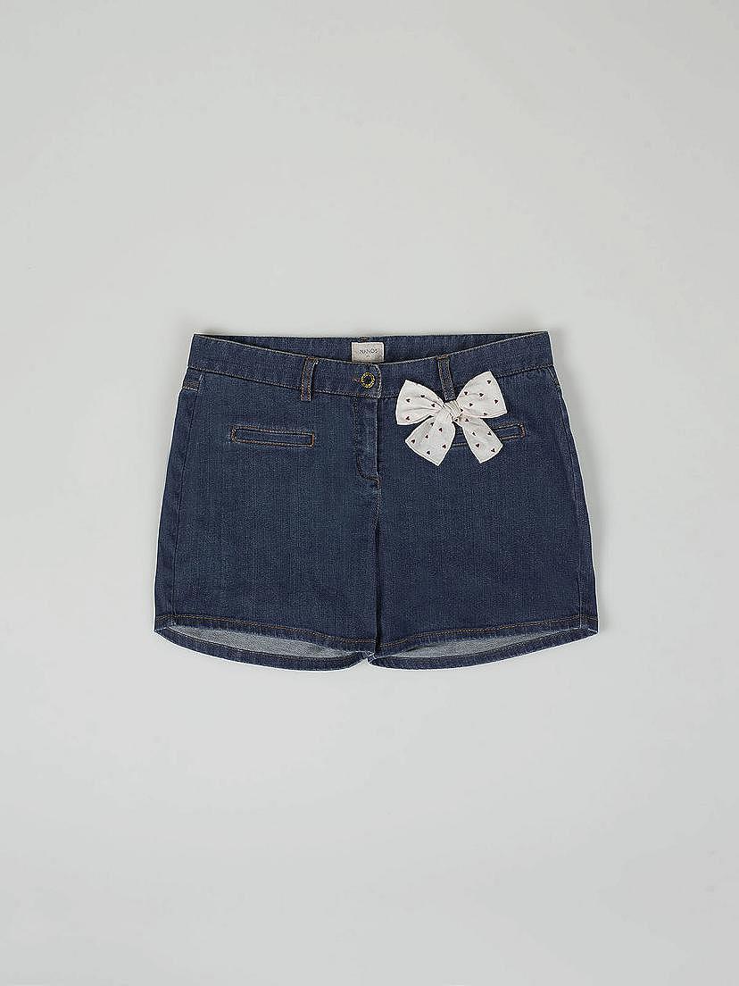 NANOS / BAMBINA / Pantaloni / Short vaquero detalle lazo azul marino / 56070125860719