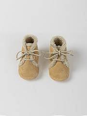 NANOS / NEWBORN / Scarpe / Badana ante cordones detalle borrego beige / 50121825990102 (2)