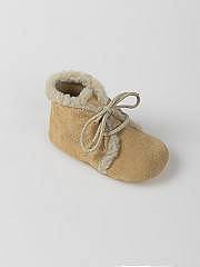 NANOS / NEWBORN / Scarpe / Badana ante cordones detalle borrego beige / 50121825990102 (3)