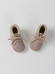 NANOS / NEWBORN / Scarpe / Badana ante cordones detalle borrego rosa palo / 50121825993606 (5)