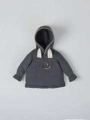 NANOS / NEONATA / Giacche, Maglioni e Felpe / Sudadera capucha sweet gris vigoré / 54030226012113