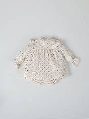 NANOS / BEB&EACUTE; NI&NTILDE;A / Vestidos / Mini con braguita volantes estrellas crema / 54240325823202