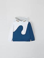 NANOS / LOOKBOOK /  / Sudadera capucha ola azul y blanco / 55030225271000