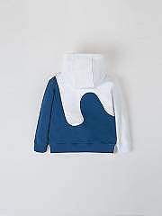 NANOS / LOOKBOOK /  / Sudadera capucha ola azul y blanco / 55030225271000 (2)