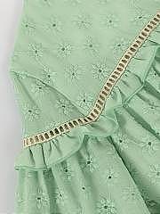 NANOS / BAMBINA / Vestiti / Vestido voile flores bordadas verde / 56240125114810 (8)