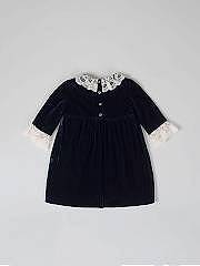 NANOS / BAMBINA / Vestiti / VESTIDO TERCIOPELO CUELLO Y PUÑOS PUNTILLA AZUL MA / 56240125943719 (2)